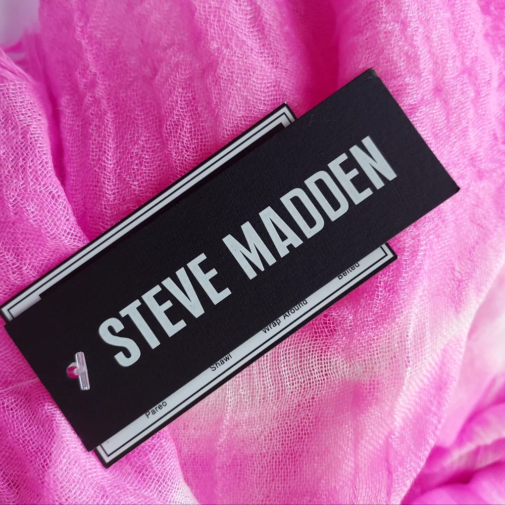 Steve Madden Two Tone Pink Tie Dye Scarf Wrap NEW NWT